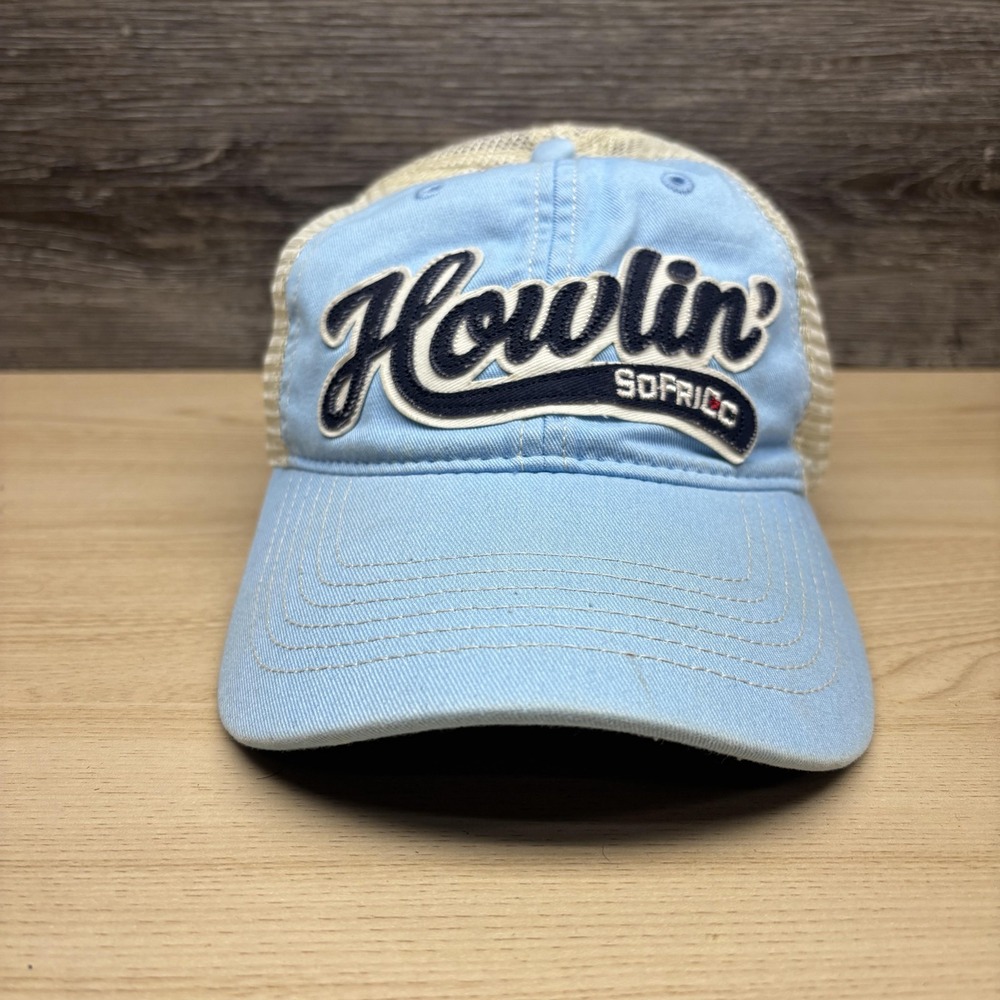 Southern Fried Cotton‎ Howlin Hat Cap Snap Back Blue Mesh Trucker Baseball Mens